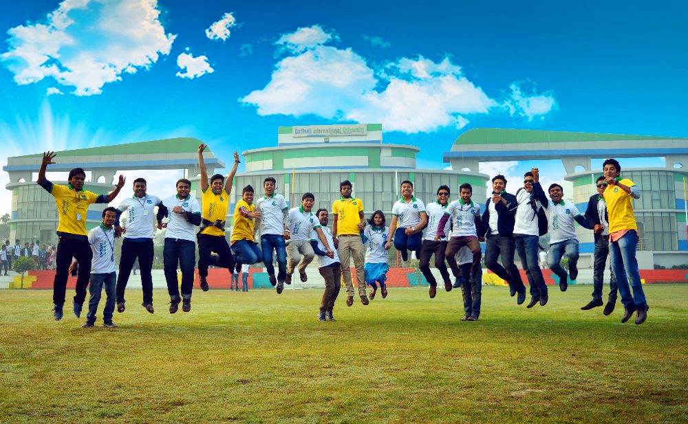 Students at graduation