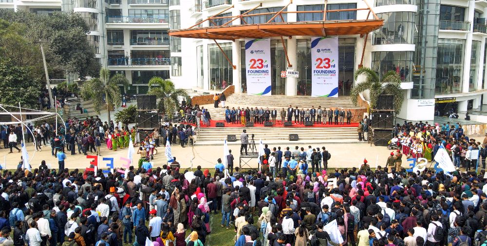 Students at graduation