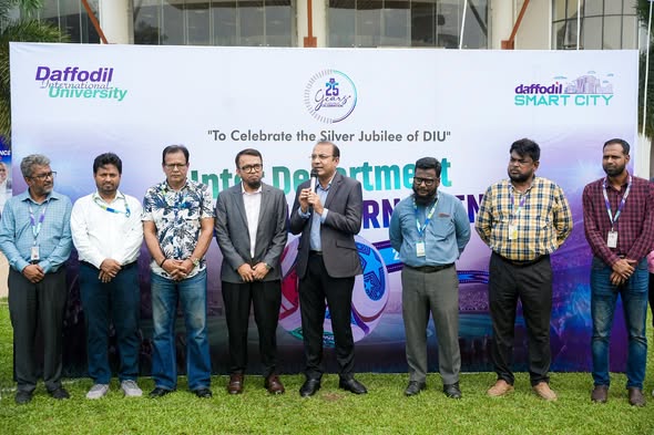 𝗜𝗻𝘁𝗲𝗿 𝗗𝗲𝗽𝗮𝗿𝘁𝗺𝗲𝗻𝘁 𝗙𝗼𝗼𝘁𝗯𝗮𝗹𝗹 𝗧𝗼𝘂𝗿𝗻𝗮𝗺𝗲𝗻𝘁 𝟮𝟬𝟮𝟲 has officially kicked off at Daffodil International University!